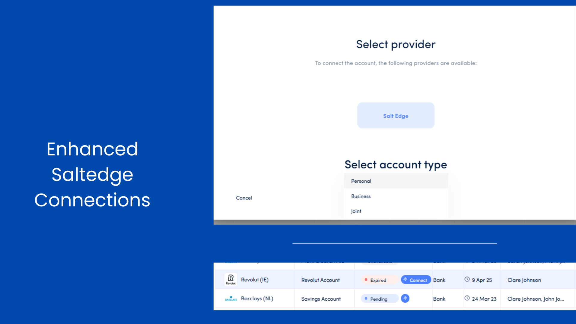 Bank Account Connections